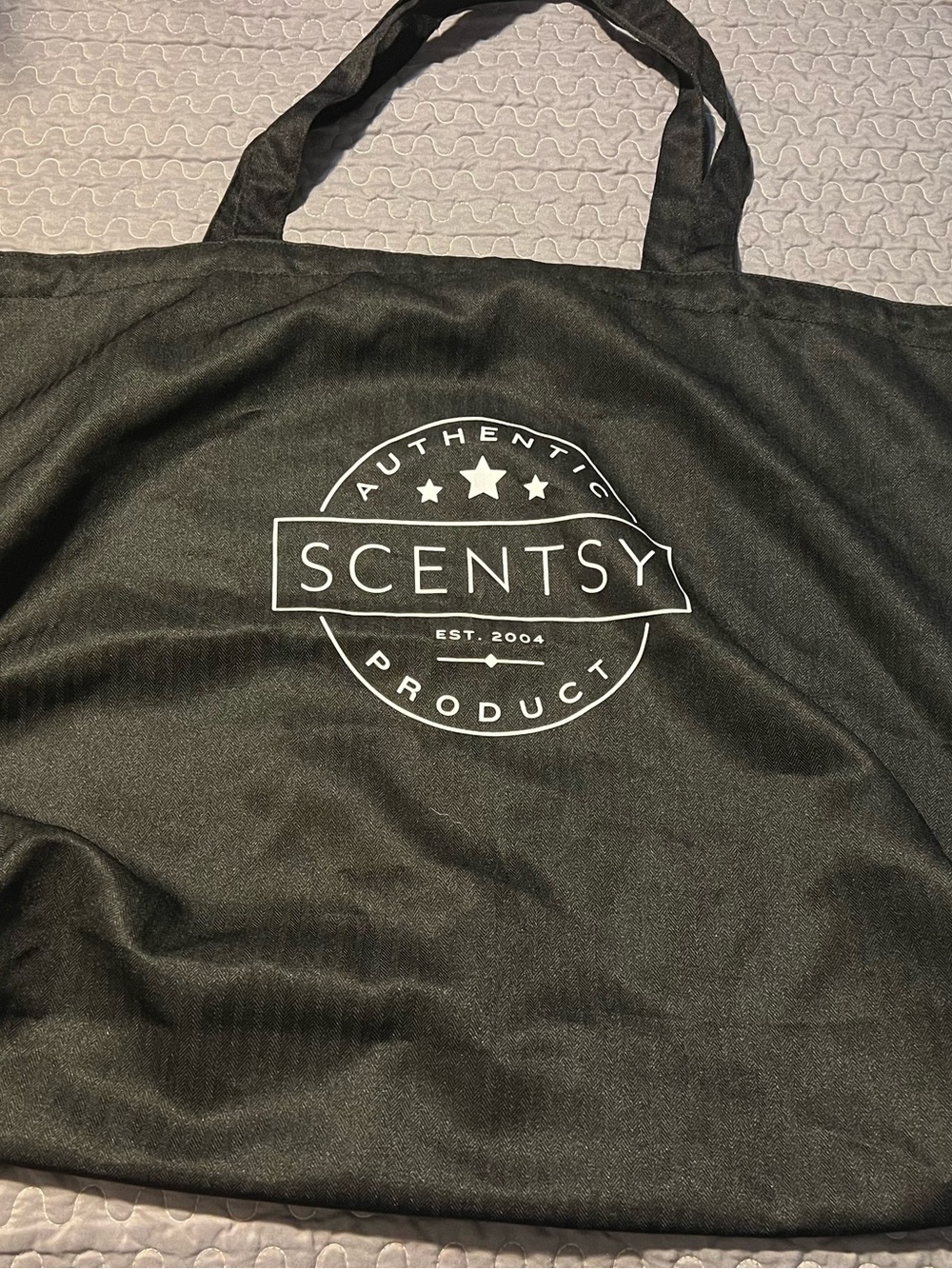 Scentsy Black Tote with White Badge Logo